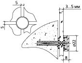 Glass-Holder, металлические держатели, держатели для крепления вплотную к стене